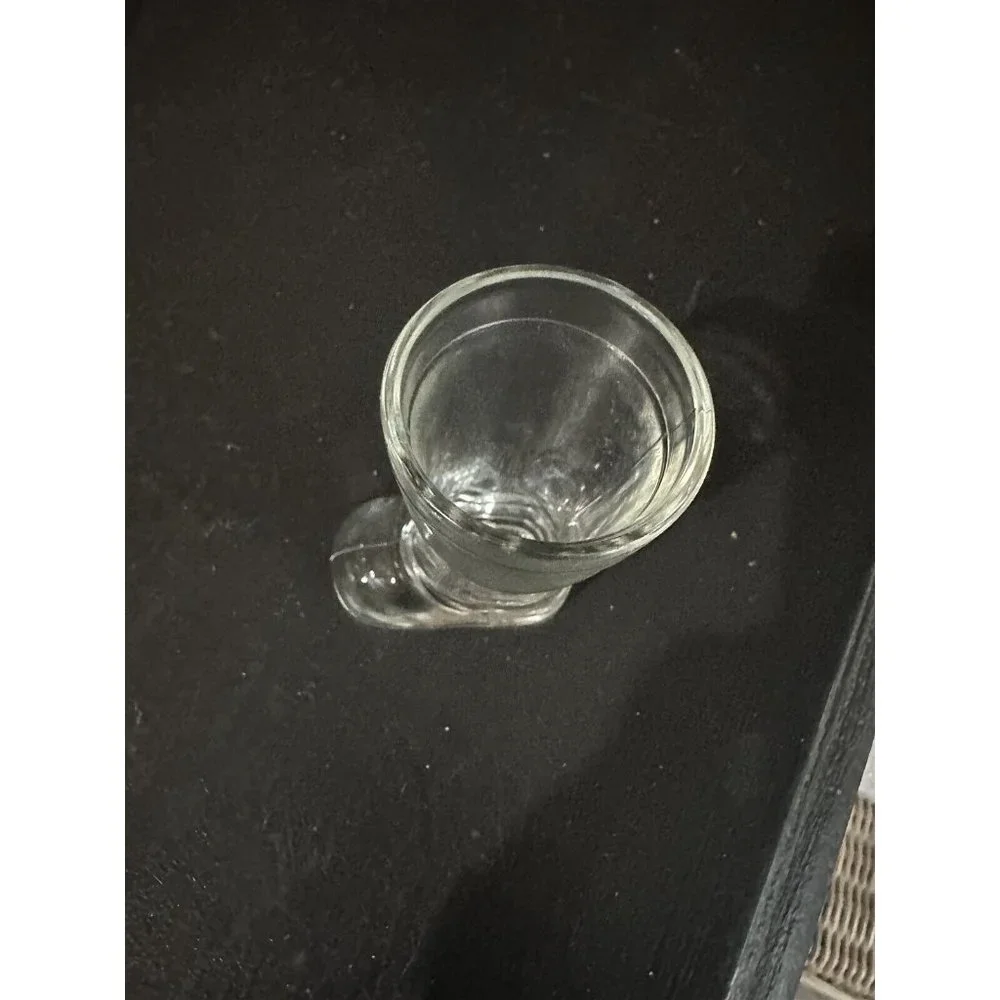 MOD DEP Glass Boot Toothpick Holder Bar Shot Vintage Italy Vase Clear